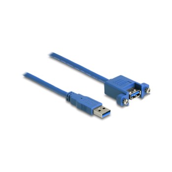 Delock cable USB 3.0 Typ-A for USB Typ-A, Stecker for Buchse, zum Einbau, 1m