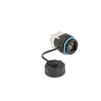 Delock cableverbinder RJ45 Buchse, blue, for Cat.6A LSA, wasserfeste Verschlusskappe