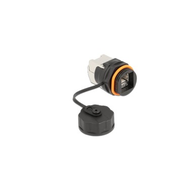 Delock cableverbinder RJ45 Buchse, red, for Cat.6A LSA, wasserfeste Verschlusskappe