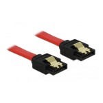 Delock SATA-3 cable: 30 cm,Metall Clip, red, 6 Gbps, compatible with Sata2 and 1