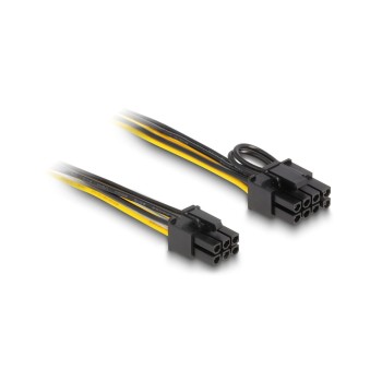 Delock Stromcable PCI Express 6 Pin Stecker, for PCI Express 6+2 Pin Stecker, 50cm