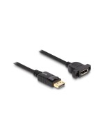 Delock DisplayPort 1.4 cable 8K 30Hz, Stecker for Buchse, 1m, black 