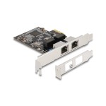 Delock PCI-Express x1 Karte 2xRJ45 Gigabit, LAN, RTL8111