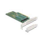 Delock Adaptateur de bus hôte PCI-Express x16 - 4 x NVMe M.2 Key M 110 mm