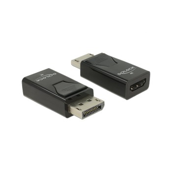 Delock Adapter Displayport 1.2 Stecker, for HDMI Buchse 4K Passiv black 