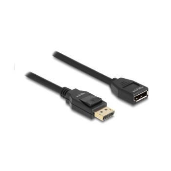 Delock DisplayPort 1.2 Verlängerungscable, 4K 60Hz, 1m, black  Delock DisplayPort 1.2 Verlängerungscable, 4K 60Hz, 1m, black