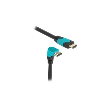 Delock HDMI cable 8K 60Hz 1m, Stecker gerade for Stecker unten gewinkelt Delock HDMI cable 8K 60Hz 1m, Stecker gerade for Stecker unten gewinkelt
