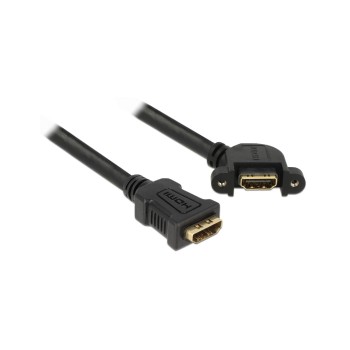 Delock HDMI-A Buchse for HDMI-A Buchse, zum Einbau, 110 Grad, 0.25m Delock HDMI-A Buchse for HDMI-A Buchse, zum Einbau, 110 Grad, 0.25m