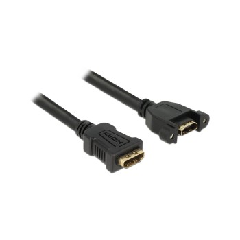 Delock HDMI-A Buchse for HDMI-A Buchse, zum Einbau, 4K 30Hz, 0.5m Delock HDMI-A Buchse for HDMI-A Buchse, zum Einbau, 4K 30Hz, 0.5m