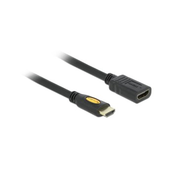 Delock HDMI-A Stecker for HDMI-A Buchse, Verlängerung, 4K 30Hz, 1m, black  Delock HDMI-A Stecker for HDMI-A Buchse, Verlängerung, 4K 30Hz, 1m, black