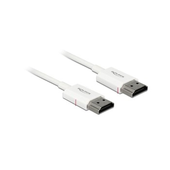 Delock HDMI-A Stecker for HDMI-A Stecker, 4K, 4.5m, white, High Quality Slim Delock HDMI-A Stecker for HDMI-A Stecker, 4K, 4.5m, white, High Quality Slim