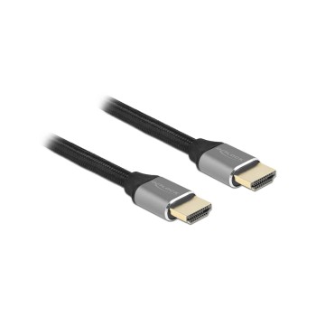 Delock Ultra High Speed HDMI cable, 8K 60Hz, zertifiziert, 1m, grey Delock Ultra High Speed HDMI cable, 8K 60Hz, zertifiziert, 1m, grey