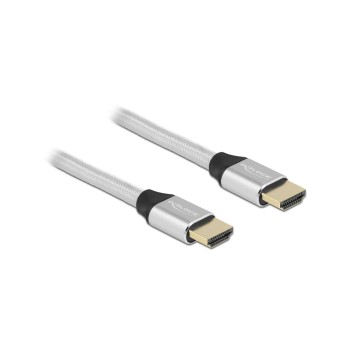 Delock Ultra High Speed HDMI cable, 8K 60Hz, zertifiziert, 2m, silver Delock Ultra High Speed HDMI cable, 8K 60Hz, zertifiziert, 2m, silver