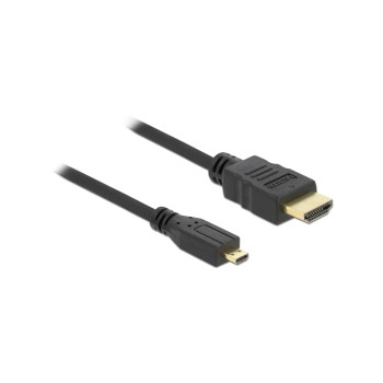 Delock HDMI-A / Micro-D Stecker/Stecker, with Ethernet, 2m Delock HDMI-A / Micro-D Stecker/Stecker, with Ethernet, 2m