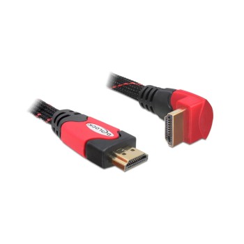 Delock HDMI-A for HDMI-A Stecker/Stecker, with Ethernet, gewinkelt unten, 5m, red Delock HDMI-A for HDMI-A Stecker/Stecker, with Ethernet, gewinkelt unten, 5m, red