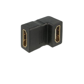 Delock Adapter HDMI for HDMI, Buchse/Buchse, 90 Grad unten gewinkelt