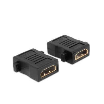 Delock Adapter HDMI-A for HDMI-A, Buchse/Buchse, with Schraubanschluss