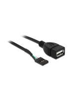 Delock Kabel USB Pin Header Buchse, zu USB 2.0 Typ-A Buchse, 40cm