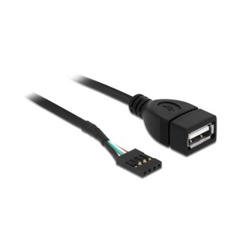Delock cable USB Pin Header Buchse, for USB 2.0 Typ-A Buchse, 40cm