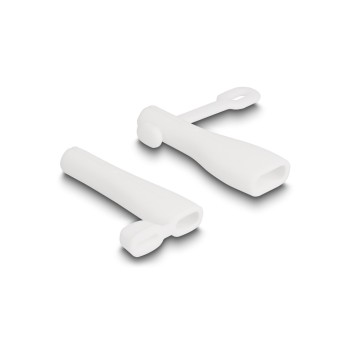 Delock Staubschutz USB-A/C Stecker, Set 2 Stück, white Delock Staubschutz USB-A/C Stecker, Set 2 Stück, white