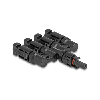 Delock DL4 Solar Konnektor, 1x Buchse for 4x Stecker, black Delock DL4 Solar Konnektor, 1x Buchse for 4x Stecker, black