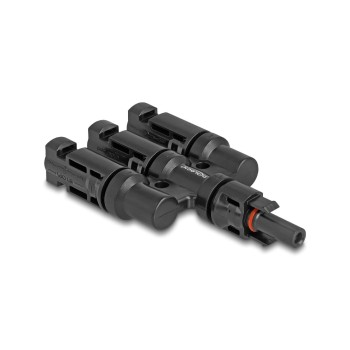 Delock DL4 Solar Konnektor, 1x Buchse for 3x Stecker, black Delock DL4 Solar Konnektor, 1x Buchse for 3x Stecker, black