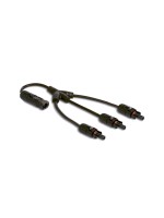 Delock DL4 Solar Splitter cable, 1x Stecker for 3x Buchse, 35cm, black 