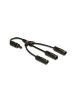 Delock DL4 Solar Splitter cable, 1x Buchse for 3x Stecker, 35cm, black 