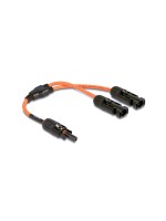 Delock DL4 Solar Splitter cable, 1x Buchse for 2x Stecker, 30cm, red