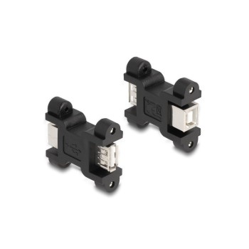 Delock USB 2.0 Adapter Typ-A for Typ-B, Buchse for Buchse, with Schraubanschluss Delock USB 2.0 Adapter Typ-A for Typ-B, Buchse for Buchse, with Schraubanschluss