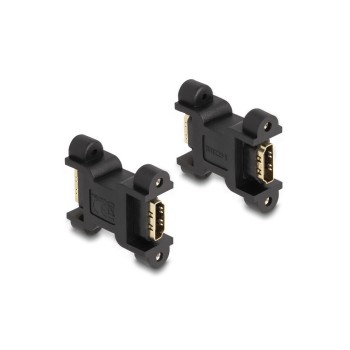 Delock HDMI Adapter, Buchse for Buchse, with Schraubanschluss Delock HDMI Adapter, Buchse for Buchse, with Schraubanschluss