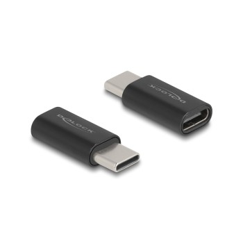 Delock USB3.2 Adapter SuperSpeed 10Gbps, Typ-C Stecker/Buchse,black 