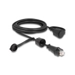 Delock Câble patch avec bouchon de protection Cat 6, STP, 3 m, Noir