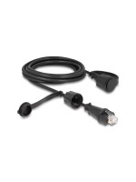 Delock Câble patch avec bouchon de protection Cat 6, STP, 3 m, Noir