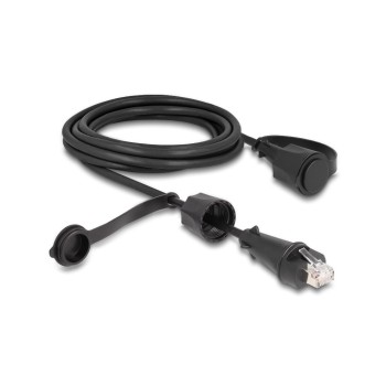 Delock RJ45 Stecker for RJ45 Stecker Cat.6, IP68 staub& wasserdicht,Verschlusskappe,3m Delock RJ45 Stecker for RJ45 Stecker Cat.6, IP68 staub& wasserdicht,Verschlusskappe,3m