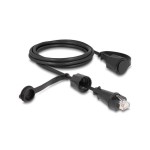 Delock Câble patch avec bouchon de protection Cat 6, STP, 2 m, Noir