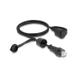 Delock Câble patch avec bouchon de protection Cat 6, STP, 1 m, Noir