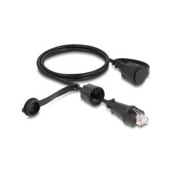 Delock RJ45 Stecker for RJ45 Stecker Cat.6, IP68 staub& wasserdicht,Verschlusskappe,1m Delock RJ45 Stecker for RJ45 Stecker Cat.6, IP68 staub& wasserdicht,Verschlusskappe,1m