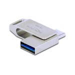 Delock USB3.2 USB-C+Typ-A Speicherstick, 16GB, Metallgehäuse