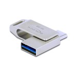 Delock USB3.2 USB-C+Typ-A Speicherstick, 64GB, Metallgehäuse