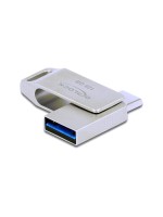 Delock USB3.2 USB-C+Typ-A Speicherstick, 128GB, Metallgehäuse