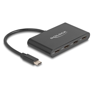 Delock USB 3.2 Gen 1 USB Type-C Hub, 3x USB Type-C Buchse, 1x USB PD, 100 Watt Delock USB 3.2 Gen 1 USB Type-C Hub, 3x USB Type-C Buchse, 1x USB PD, 100 Watt