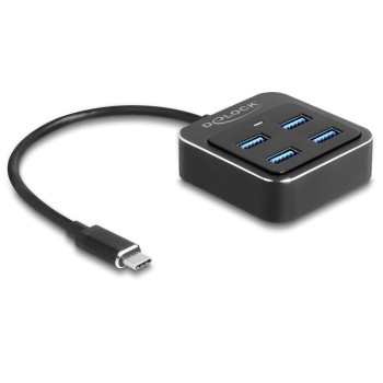 Delock USB 3.2 Gen 2 USB Type-C Hub, 4x USB Typ-A Buchse, 10 Gbps Delock USB 3.2 Gen 2 USB Type-C Hub, 4x USB Typ-A Buchse, 10 Gbps