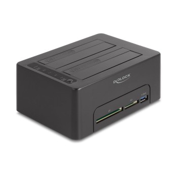 Delock USB Dual Dockingstation, 2x SATA HDD/SSD, Klon Funktion, Card Reader Delock USB Dual Dockingstation, 2x SATA HDD/SSD, Klon Funktion, Card Reader