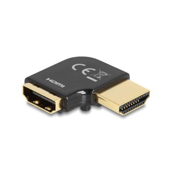 Delock HDMI Adapter Stecker for Buchse, 90 grad links gewinkelt, 8K 60Hz, Metall Delock HDMI Adapter Stecker for Buchse, 90 grad links gewinkelt, 8K 60Hz, Metall