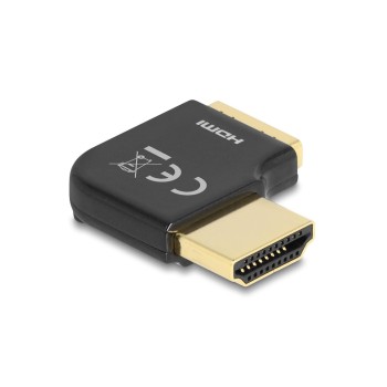 Delock HDMI Adapter Stecker for Buchse, 90 grad rechts gewinkelt, 8K 60Hz, Metall Delock HDMI Adapter Stecker for Buchse, 90 grad rechts gewinkelt, 8K 60Hz, Metall