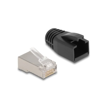 Delock Connecteur RJ50, S/FTP, Cat.5e 25 Pièce/s, Noir Delock Connecteur RJ50, S/FTP, Cat.5e 25 Pièce/s, Noir