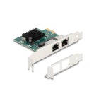 Delock Carte réseau 2x RJ45 Gigabit, PCI-Express- x1