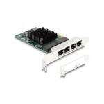 Delock Carte réseau 4x RJ45 Gigabit, PCI-Express- x1