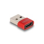 Delock USB2.0 Adapter A-Stecker for C-Buchse, bis 480 Mbps, red